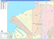 Federal Way Wall Map Color Cast Style